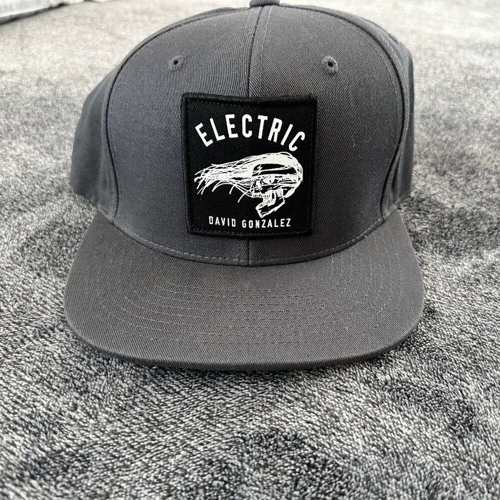 David Gonzalez Electric Gray Skull Patch Snapback Hat